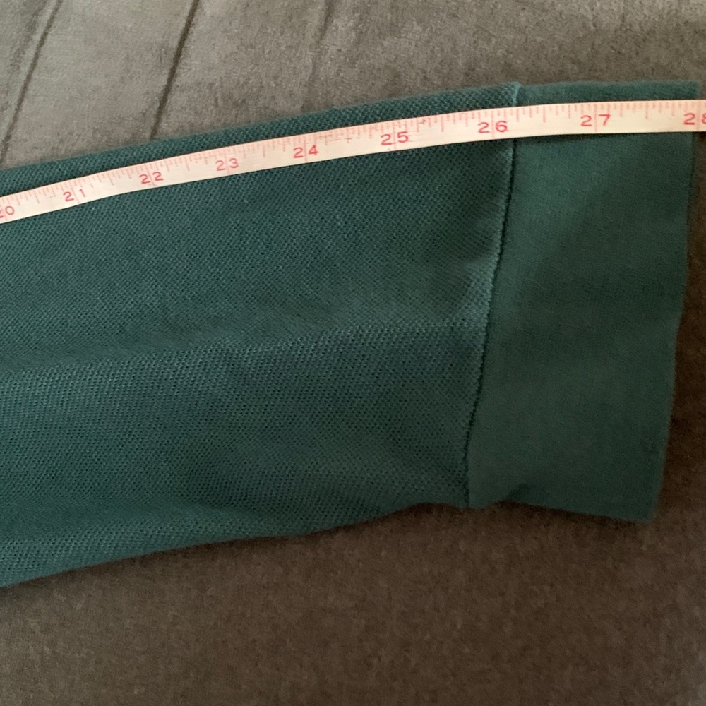 Lacoste Men's Green LS Polo Shirt - Picture 9 of 11